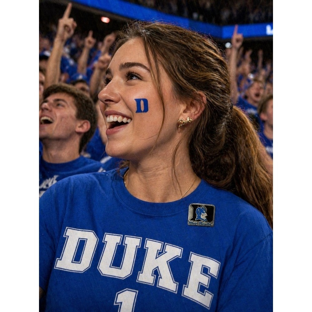Duke Blue Devils Enamel Pen & Script Earrings Set NCAA Basketball One Size